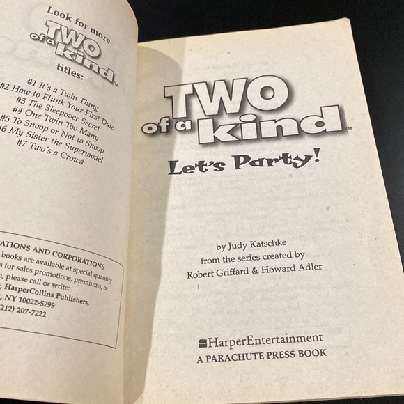 Two of a Kind #8: Lets Party by Judy Katschke - Paperback Novel - Picture 5 of 9